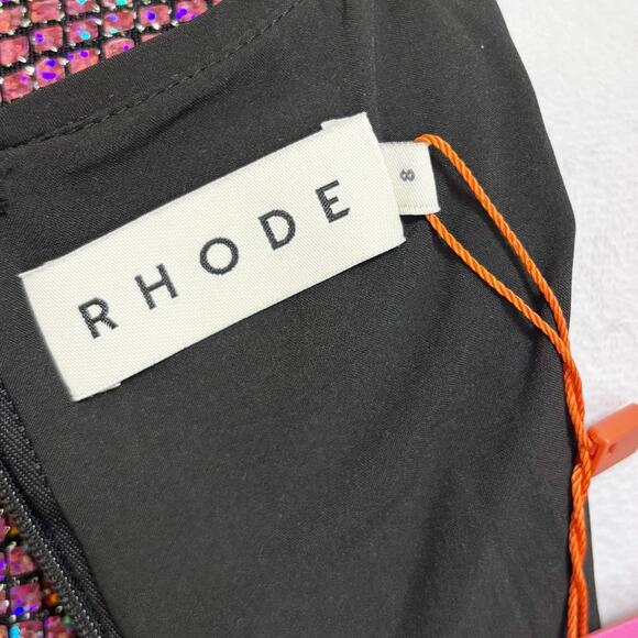 Rhode Isa Sequin Mini Dress 8 Purple NWT - Picture 7 of 8